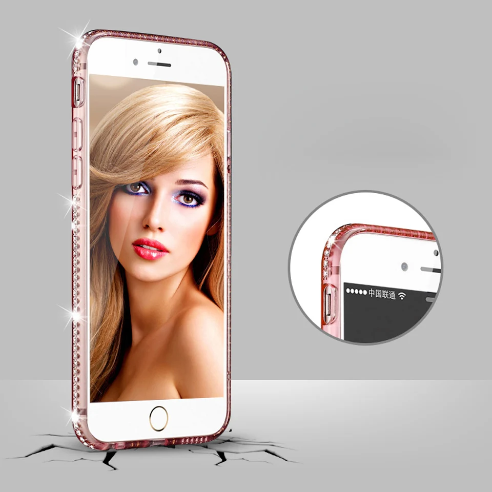 Diamond блестящий чехол на для iPhone 7 8 Plus X XS MAX XR samsung примечание 9 S9 S10 S10E S8 S7 край J4 J6 A6 A8