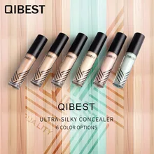 

QIBEST 6 Colors Makeup Liquid Concealer Cream Full Cover Acne Black Eyes Lips Base Waterproof Long Lasting Foundation Make up