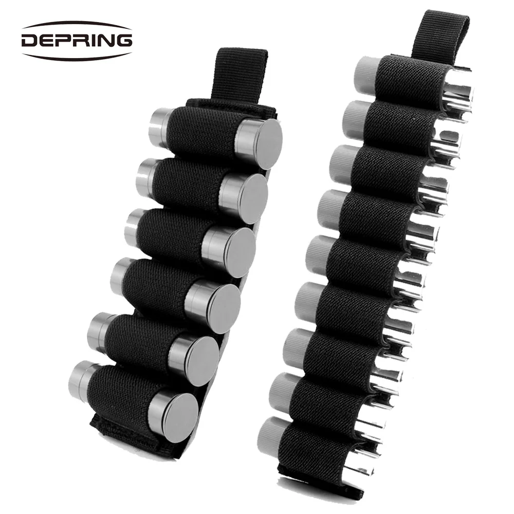 

Tactical 6 or 9 Rounds 12G Shotgun Shell Holder Pouch Reload Card Strip with Adhesive Back