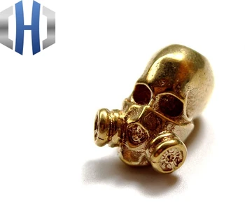 

Skull Skeleton Gas Mask Knife Beads Brass Accessories Pendant DIY Decorative Giant Umbrella Rope Knife Lanyard EDC Multi Tools