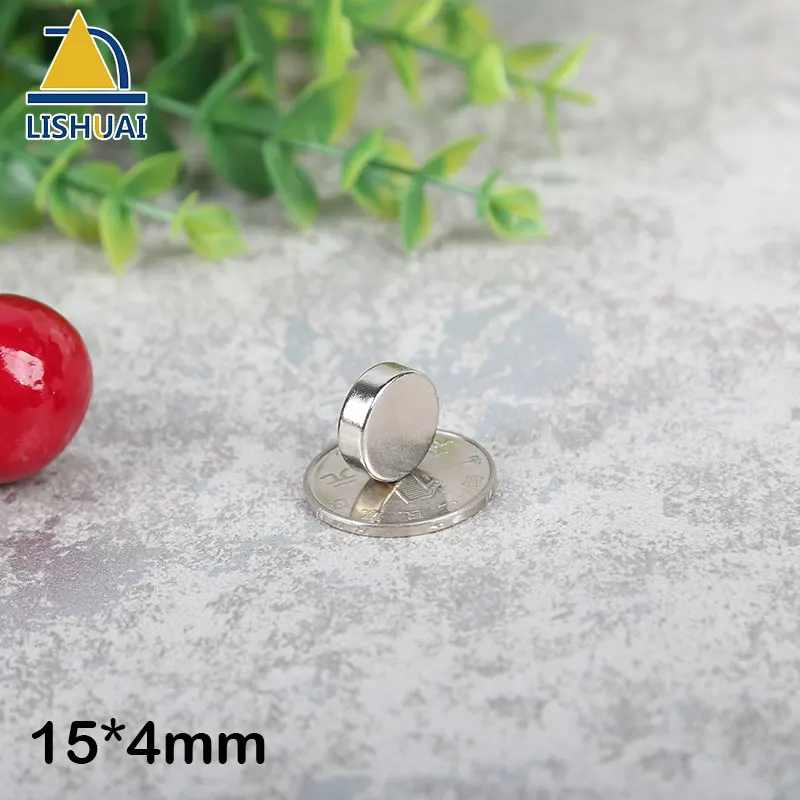 N42 сильный магнит цилиндра D15mm X 4 мм Круглый редкоземельных Неодимовый магнит/постоянный магнит