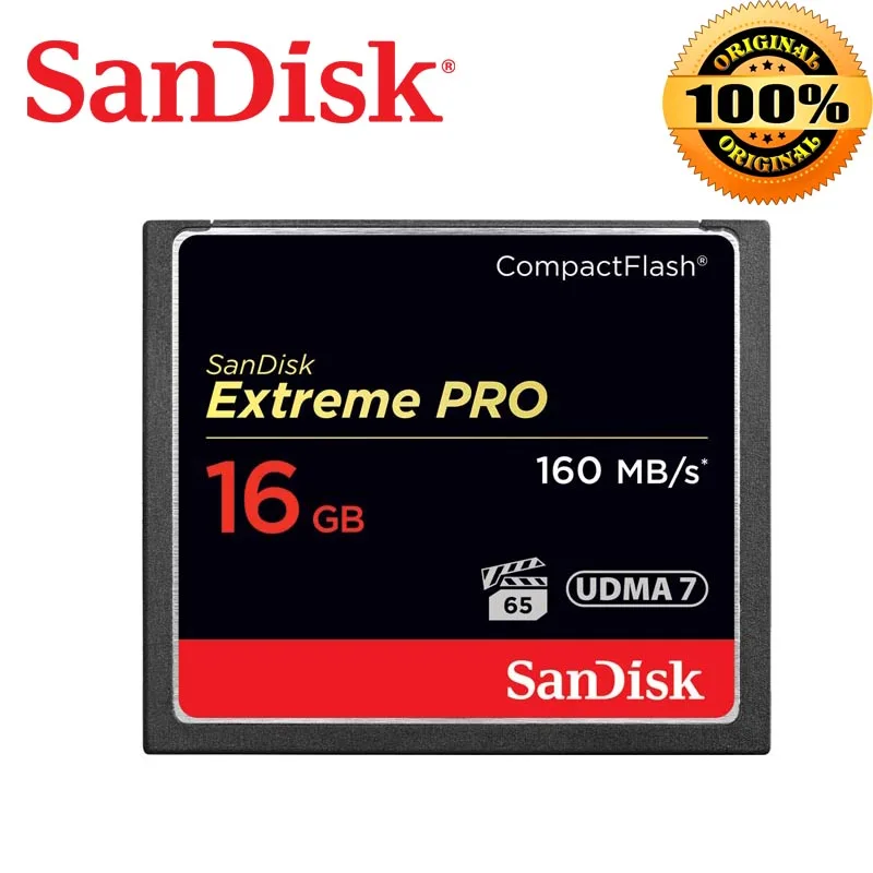 Купить SanDisk Extreme Pro карты памяти CF 16 ГБ 32 64 128 256 CompactFlash 1067X160 Мб с для богатых 4 к и Full HD видео SDCFXPS
