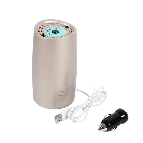 Мини USB Автомобильное Главная воздуха Ионный очиститель фильтр ионизатор освежитель воздуха автомобиля Ионный Очиститель Автомобиля Воздухоочистители - Цвет: Gold