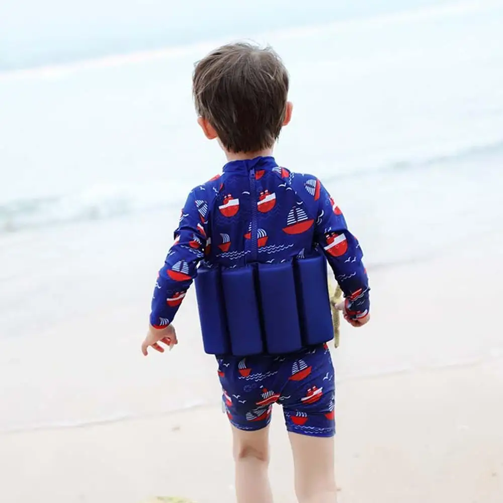 Children's Swimwear Kids Float Suit Adjustable Buoyancy Swimsuit Romper Beach Kids Bathing Suit With Buoyant Arm Sleeeves