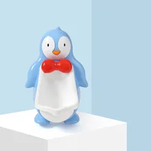 Ребенок Портативный туалет писсуар мультфильм для маленьких мальчиков с рисунком пингвина стенд вертикальной горшок детей стене висит писсуар Пи