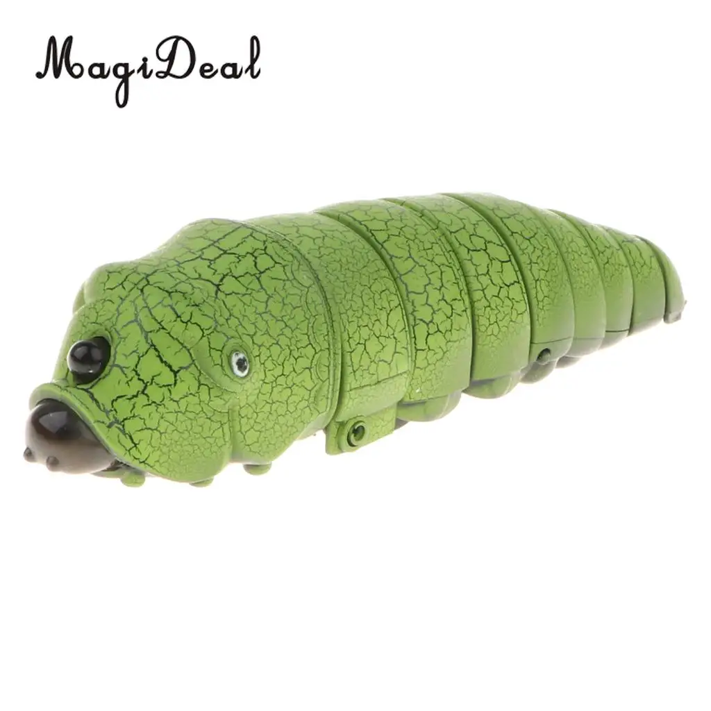 4 Inch Realistic Remote Control Caterpillar RC Bug Toy Party Prank Tricks Xmas Gift