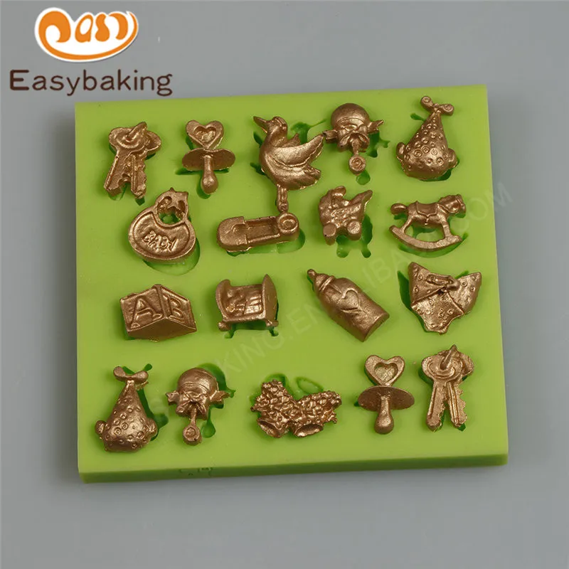 

Multi-Cavity Baby Series Fondant Silicone Mold Family DIY Cake Decorating Mould Baking Tools Microwave Safe