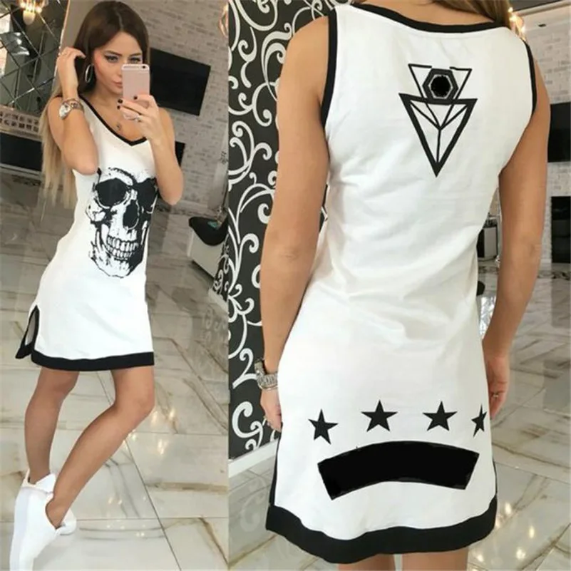 SHEHEAVEN Sexy Side Split V Neck Printed Sleeveless Casual Dresses –  sexy side split v neck printed sleeveless casual dresses