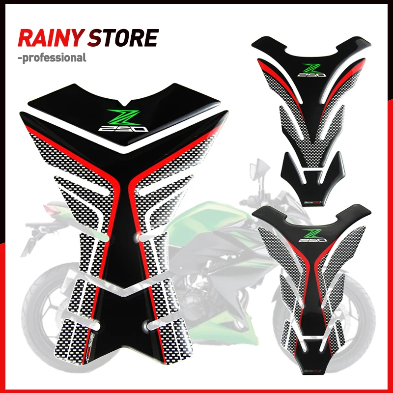 

New 3D Motorcycle Fuel Tank Pad Protector Emblem Decal Sticker For Kawasaki Z250 Z 250 SL ABS