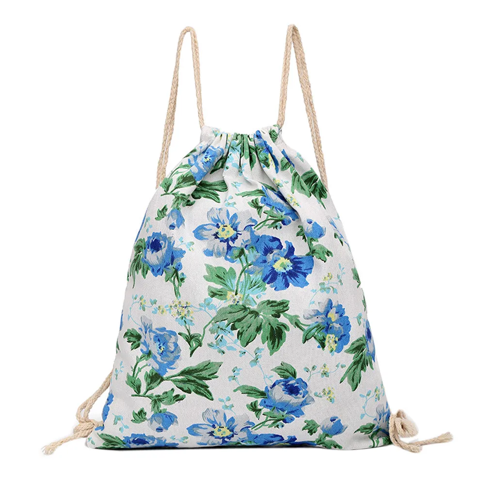 

2020 Drawstring Bag Drawstring Bags Print Canvas Drawst Hanged Sack Sport Beach Travel Outdoor Backpack Pouch Bag bolsos de lona