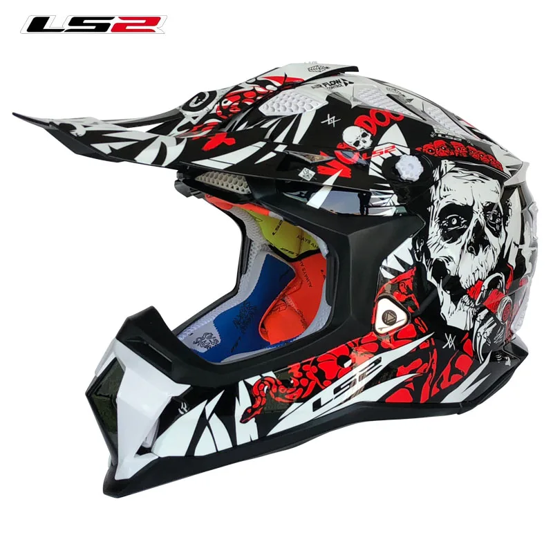 LS2 MX470 subverter шлемы для мотокросса шустрые ATV dirt bike racing enduro casco capacete внедорожный спортивный LS2 мотоциклетный шлем - Цвет: 1