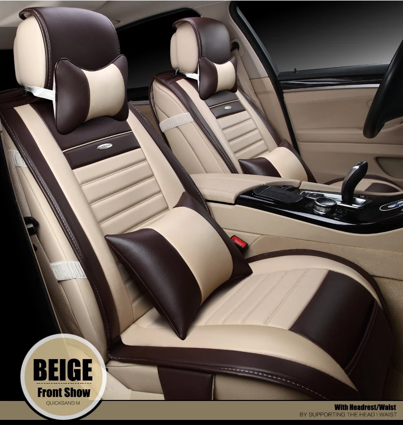 Brand Leather Car Seat Cover For Bmw E46 E90 E92 Series X1 X3 X5 X6 M3 M6 Front And Rear