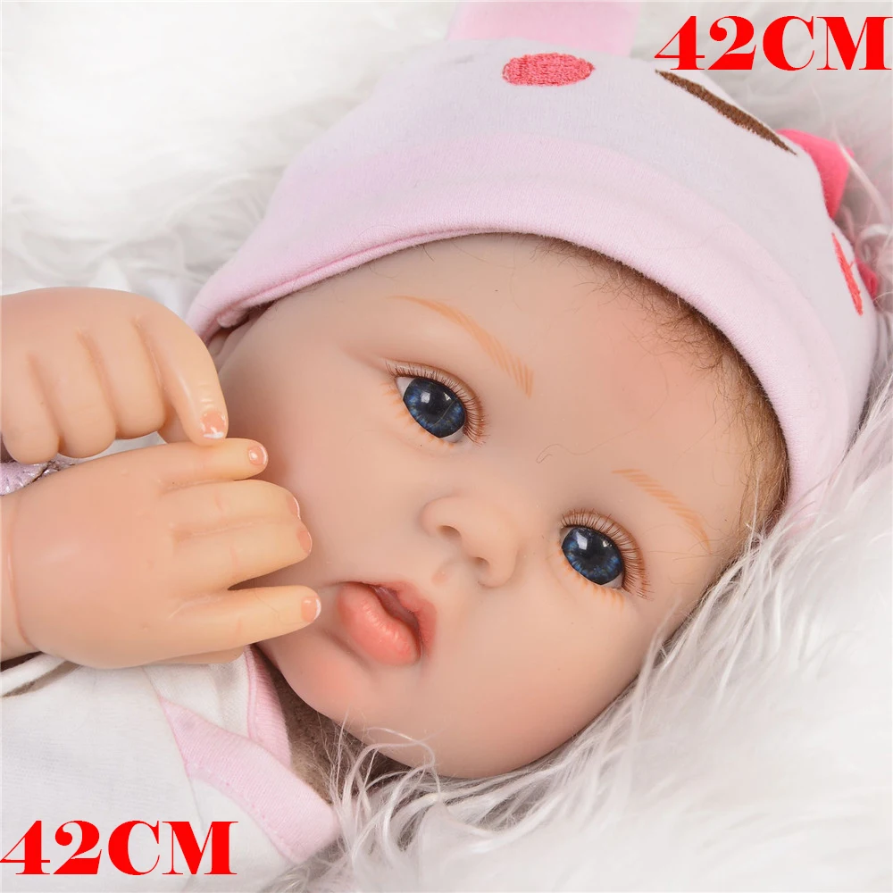 Силиконовые виниловые куклы reborn girl 18 &quot43 см bebes menina bonecas кукла для новорожденных