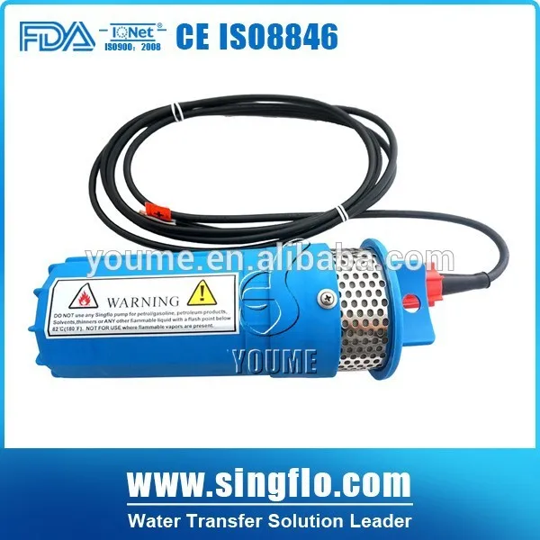 submersible solar water pump SINGFLO 24 volt 6L MIN Lift 70meter diaphragm