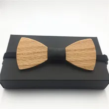 Горячая формальный коммерческий деревянный галстук-бабочка дуба галстук мужской сплошной цвет брак галстук-бабочка для мужчин галстук бабочка деревянный лук галстук