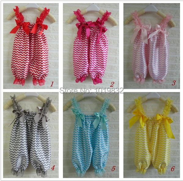 

Cute Baby Rompers Baby Chevron Bubble Knicker Newborn Baby Playsuit Baby Jumpsuit Clothes 6 Colors S M L