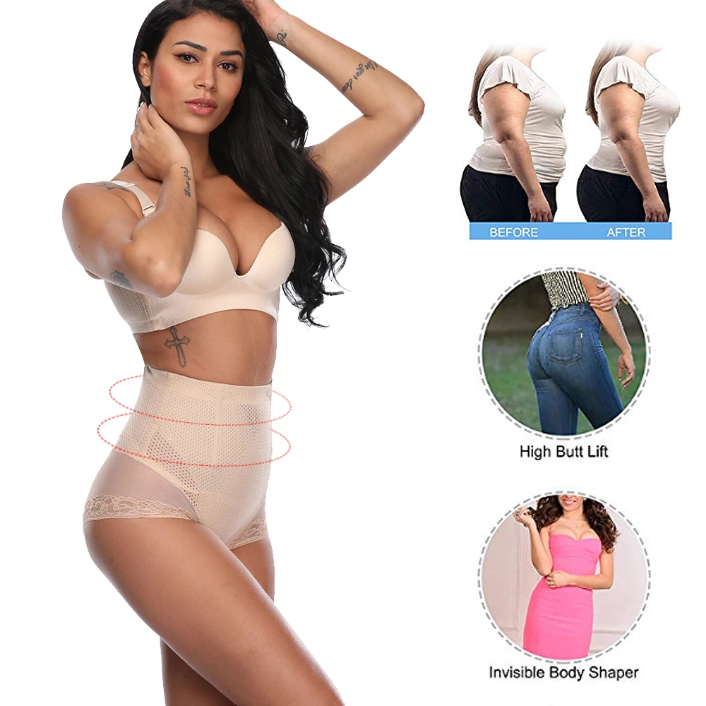 Для женщин Body Shaper Комплект Бесшовные дышащие талии тренер Высокая Талия животик Управление корректирующие Трусы утягивающие штаны