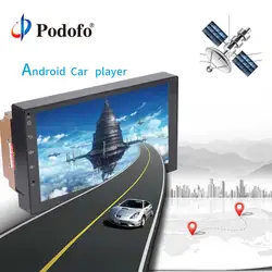 Podofo 7 "2din мультимедийный плеер авторадио автомобилей Радио Android 2 Din Touch gps Bluetooth Зеркало Ссылка интеллектуальные Системы MP5 плеер