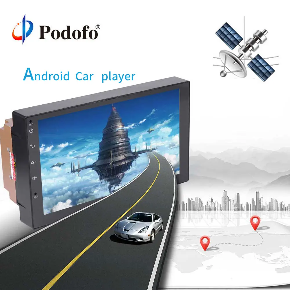 

Podofo 7" 2din Multimedia Player Autoradio Car Radio Android 2 Din Touch GPS Bluetooth Mirror Link Intelligent System MP5 Player