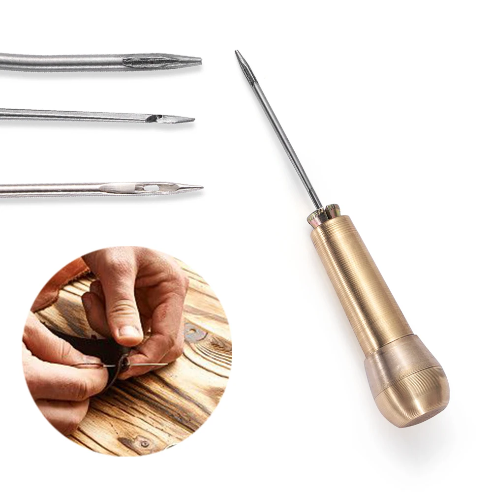 4PCS/Set Canvas Leather Sewing Shoes Repair Tool Awl Hand Stitching