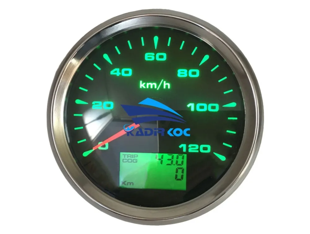 1 шт. тип 0-120 км/ч Авто спидометры GPS тюнинг 85 мм путешествия метров Cog водонепроницаемый 9-32 В 8 видов Подсветка цвет с антенной