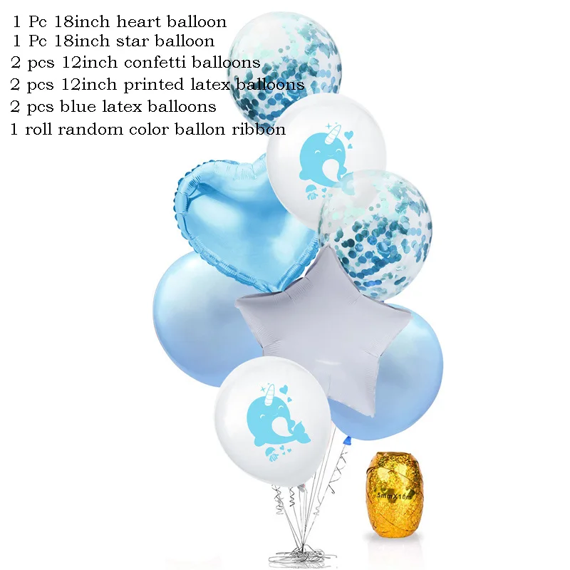 Милые латексные шары с изображением акулы на день рождения, розовые, голубые, конфетти, баллоны, 18 дюймов, вечерние шары с гелием в форме сердца - Цвет: 2