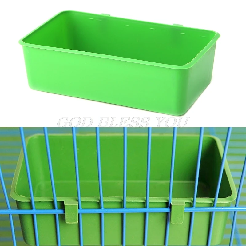

Food Water Plastic Bowl Cups Parrot Bathing Bird Pigeons Cage Sand Cup Feeding