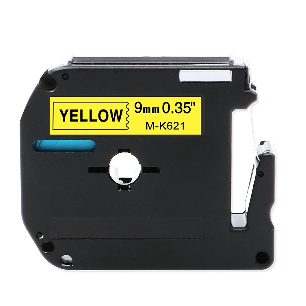 Black on Blue Совместимость с Brother P-touch M type Tape MK221 M-K221 7 цветов для Brothe P-touch Label Printer Brother P touch Label Makers - Цвет: Black on Blue