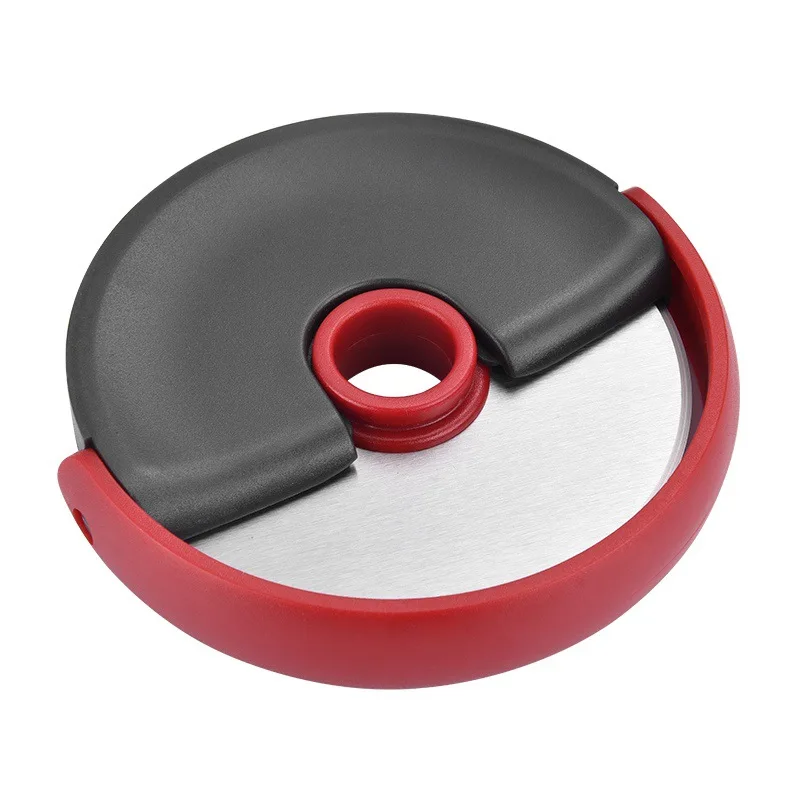 Round Shape Pizza Cutter Plastic Handle Stainless Steel Pizza Wheels Knife Baking Tools Bakeware Cake Bread Cutting Tools 2color - Цвет: red