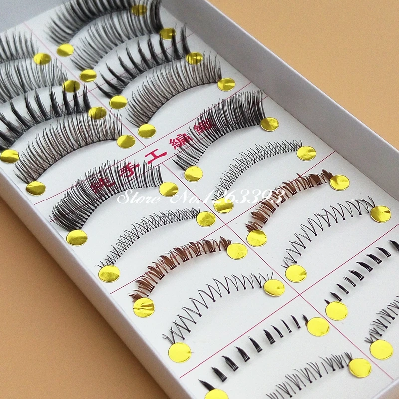 Yokpn мягкий прозрачный хлопок стебель Lashes Natural крест Накладные ресницы инструмент Макияж ежедневно Макияж длинные ресницы