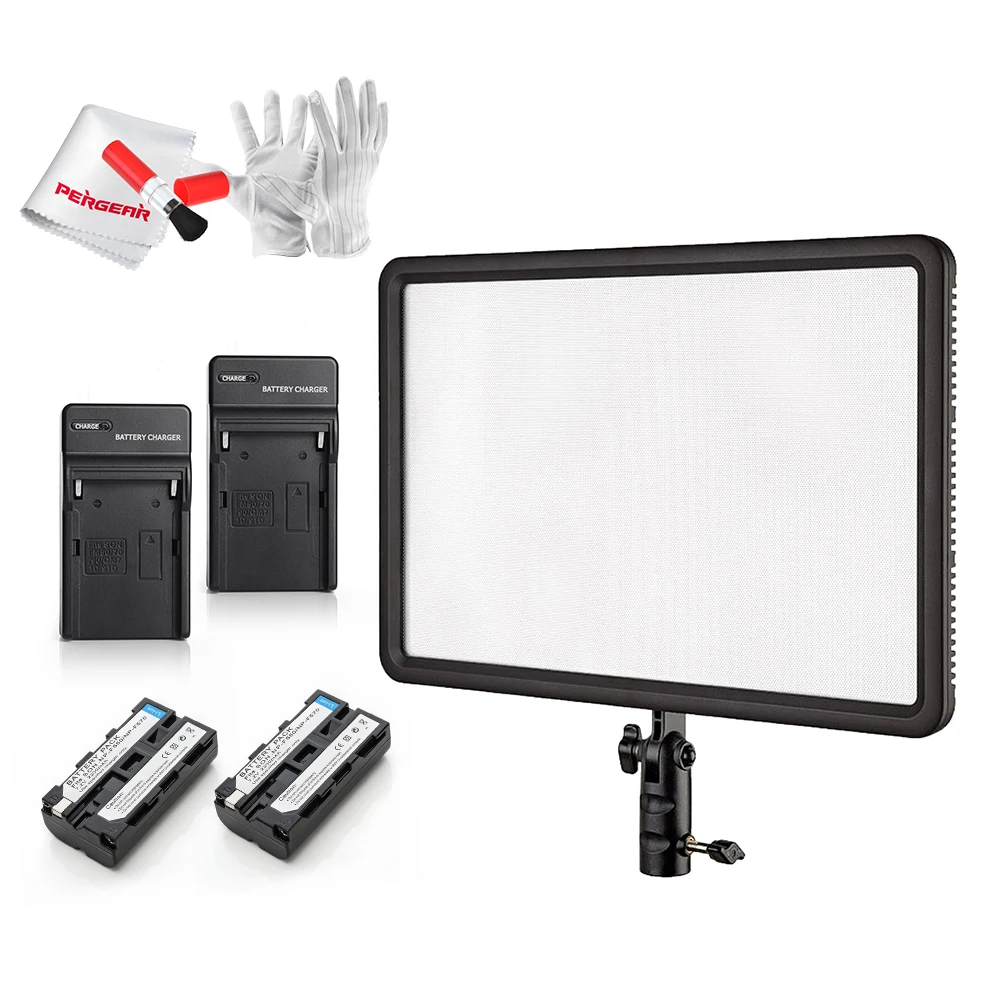 

w/ Battery Godox LEDP-260C 30W Ultra Slim Camera LED Video Light Panel Bi-Color 3300K~5600K CRI 95+ Remote Control + AC Adapter