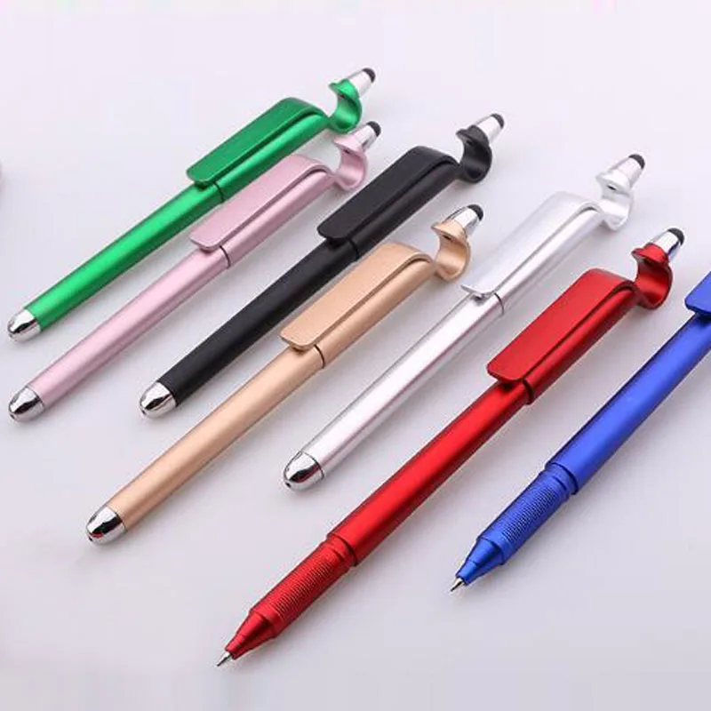 

20pieces Multi-function Stylus Tablet Touch Pen Mobile Phone Holder Quick-drying Black Refill Gel Pen Office Pen Business Gift