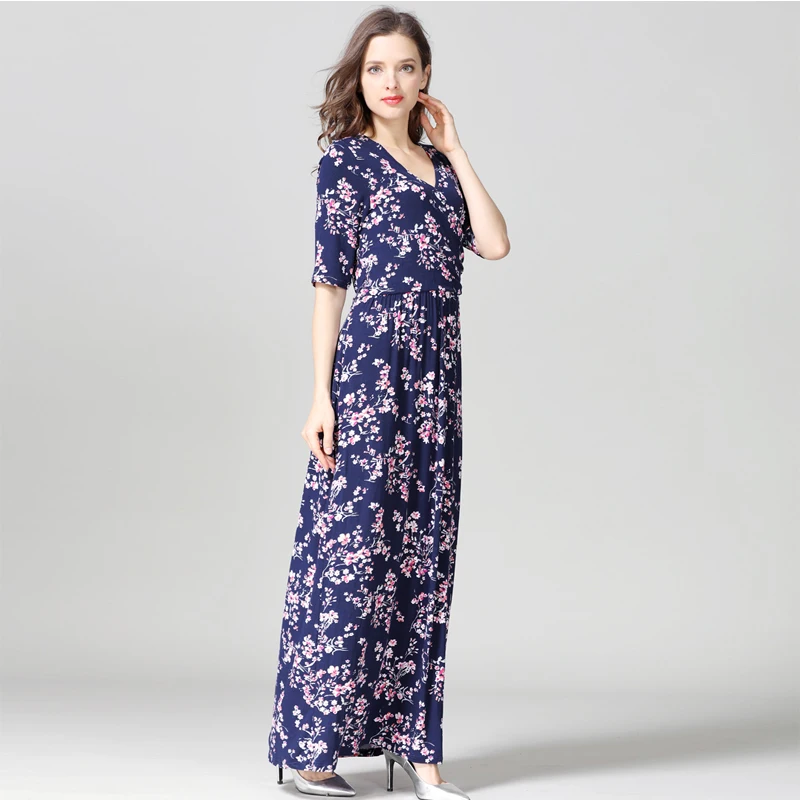 Maternity Clothing Nursing Dress Party Floral Dress Pregnancy Long Breastfeeding Dresses for Pregnant Women