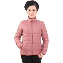 Новая весенняя Женская легкая тонкая пуховая куртка с коротким стоячим воротником, повседневная верхняя одежда, куртка, большие размеры, ультра легкие пуховые пальто FP0388