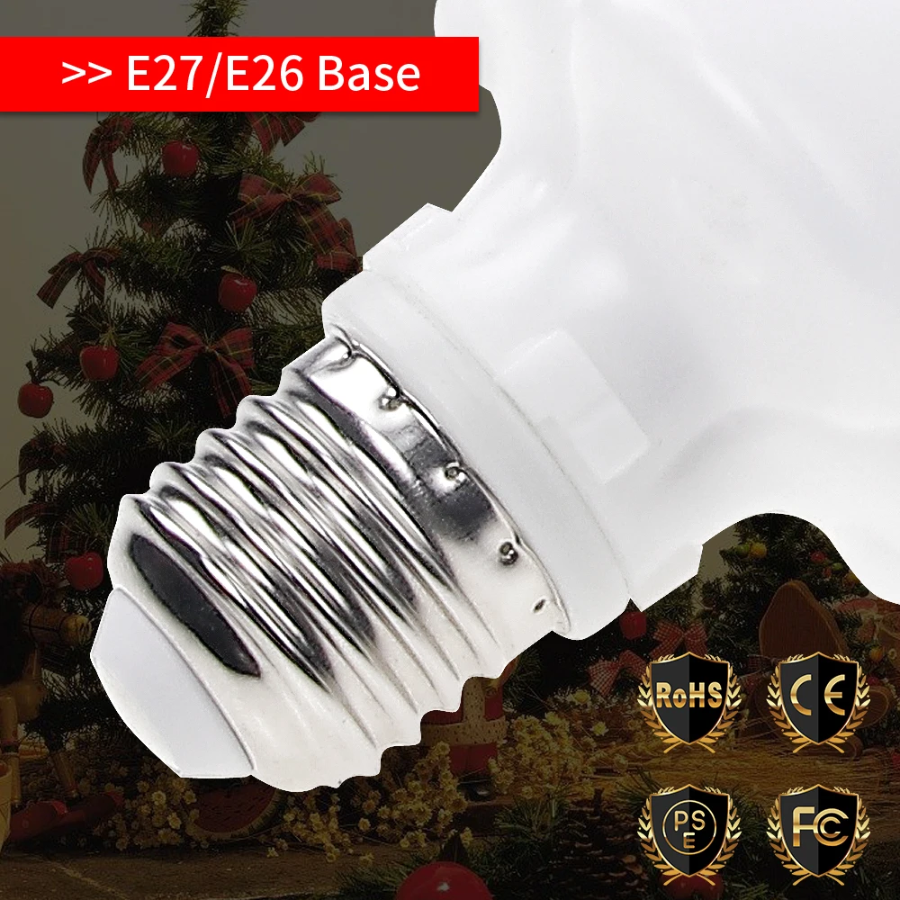 Xmas LED Creative Lamp Indoor E27 Led Colourful Flicker Flame Effect Light Bulb E26 Fairy Lights Christmas Decoration For Home Xmas LED Creative Lamp Indoor E27 Led Colourful Flicker Flame Effect Light Bulb E26 Fairy Lights Christmas Decoration For Home