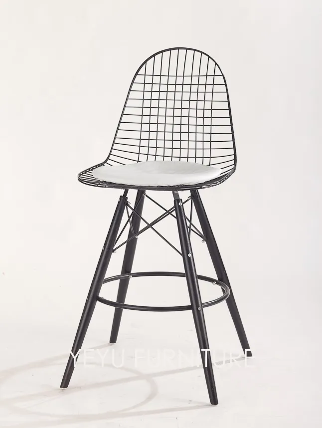 Современный дизайн металла стальной проволоки счетчик табурет, металлическая заготовка для проволоки барный стул, модный дизайн, Высококачественная фурнитура для барной стойки