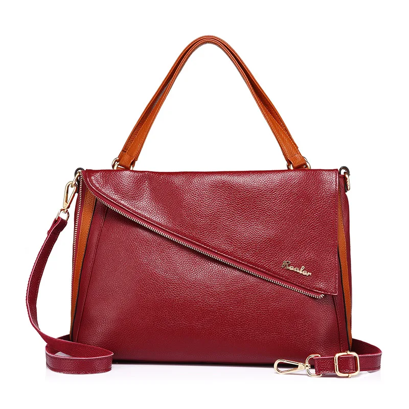 Женская сумка дизайнерские сумки женские натуральная кожа сумка - Цвет: red