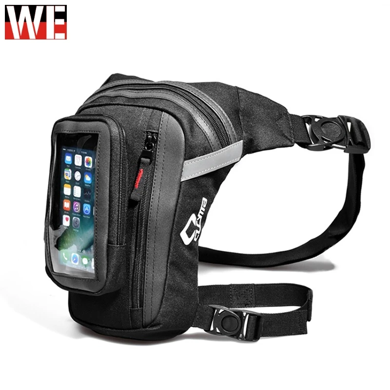 

CUCYMA Motorcycle Drop Leg Bag Motorbike Riding Knight Waist Bag Fanny Pack with Touch Screen Phone Bag