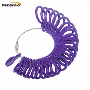 

PHYHOO Ring Sizer Set Finger Gauge Measure Tool Jewelry Sizing Tools Rings Size 1-13 with Half Size 27 Pieces