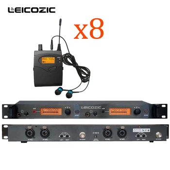 

Leicozic BK-2050 Stage In-Ear Wireless Monitor System with 8 Receivers UHF Transmitter 150m In Ear Wireless Monitor dj equipment