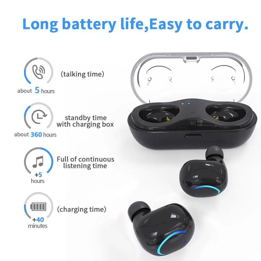 EastVita HQB Q18 мини bluetooth наушники беспроводная гарнитура с зарядным боксом стерео