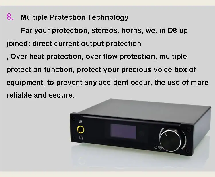 bluetooth speaker amplifier 2019 New Alientek D8 Full Digital Audio Headphone Amplifier Input USB XMOS/Coaxial/Optical/AUX 80W*2 24Bit/192KHz DC28V/4.3A marine amplifier