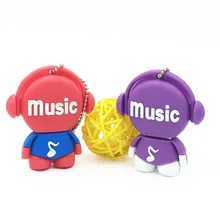 Мультфильм Music Man Pendrive USB Flash Drive для Подарка Любви Человек USB ручки Флэш-Диск Памяти USB 128 ГБ 64 ГБ 32 ГБ 16 ГБ 8 ГБ 4 ГБ
