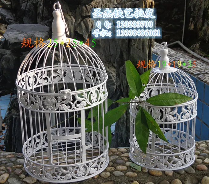 Белая клетка для птиц из кованого железа|hanging bird cage|bird cagedecorative hanging cages |