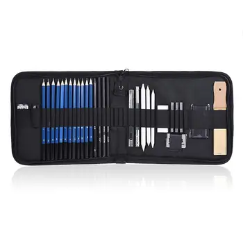 

32pcs/Set Professional Drawing Sketch Pencil Kit Including Sketch Pencils Graphite & Charcoal Pencils Sticks with Carrying Bag