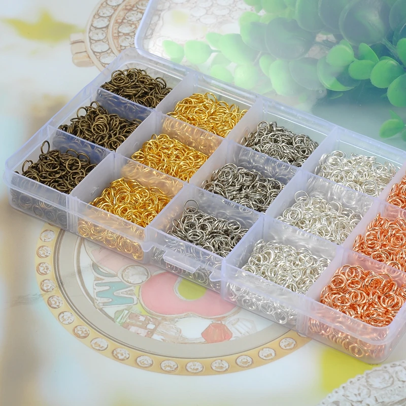 

MJARTORIA 1Box/5000PCs Jump Rings Set With Box Multicolor Jump Rings Accessories For Handmade Jewlery Gifts Fit New Year Gifts