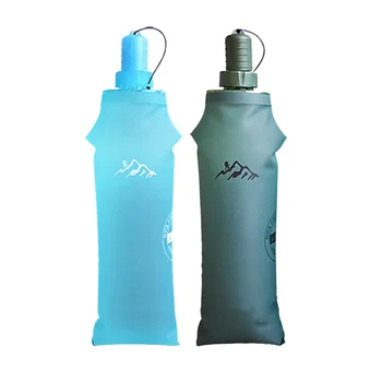 

Outdoor Sport Water Bags150/250/500 ML Portable TPU Folding Water Bag Outdoor Camping Drinkware Straw Kettle Travel Bottles