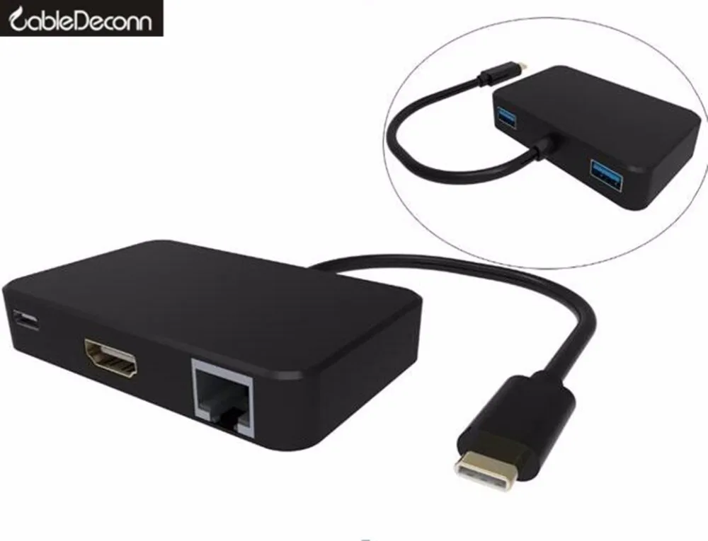 USB C dock thunderbolt3 Multiport hub HDMI Ethnernet Rj45 Gigabit lan adapter usbc usb 3 0