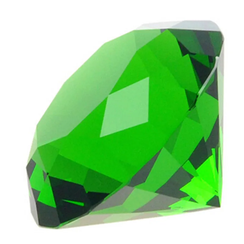 

Green Crystal Diamond Paperweight 120mm 1pcs Home Wedding Decoration Crystal Diamond Girlfriend Gift Diamond Crystal