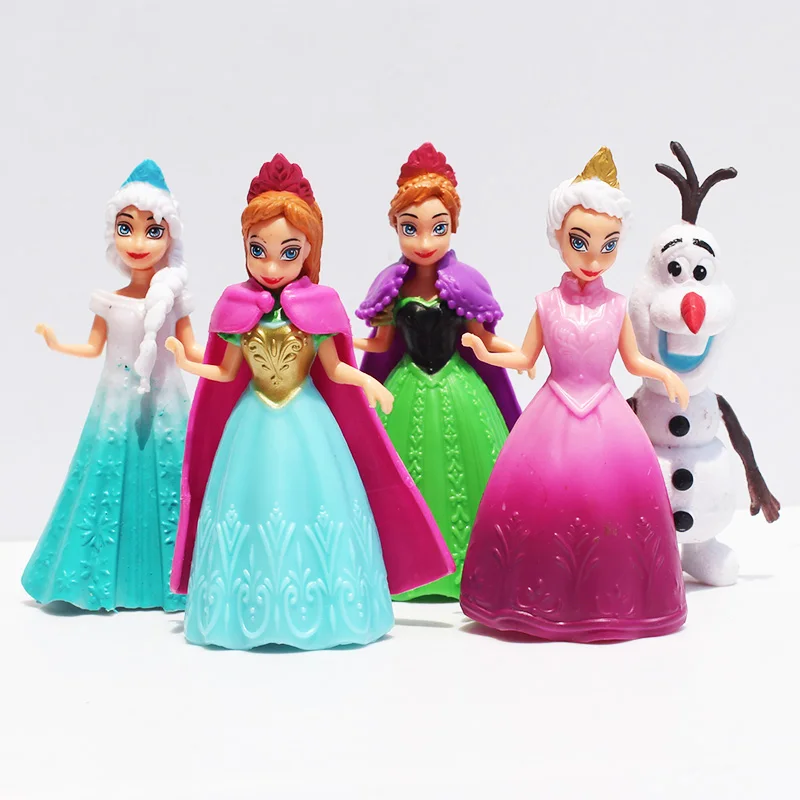 Frozen 11Pcs/Lot Princess Anna Elsa Olaf Figures Doll Toys Model Action Figure Set With Magic Clip Dress For Children Frozen 11Pcs/Lot Princess Anna Elsa Olaf Figures Doll Toys Model Action Figure Set With Magic Clip Dress For Children